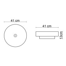Tezgah Üstü Lavabo Mat Gri & Beyaz E-W1501MGB  - 3