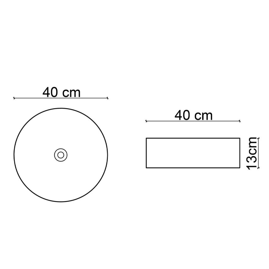  Tezgah Üstü Lavabo Mat Gri & Beyaz E-W1502MAG - 3
