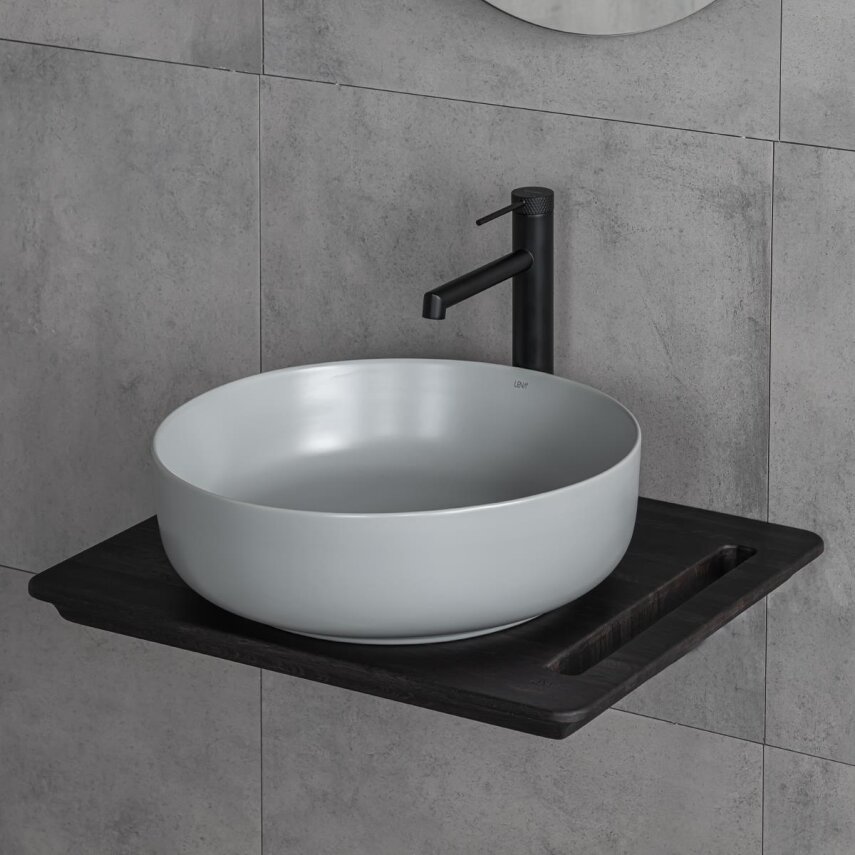Tezgah Üstü Lavabo Mat Gri E-W1201MG  - 3