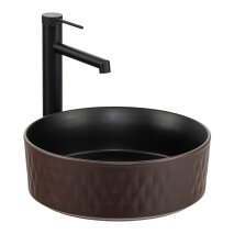 Tezgah Üstü Lavabo Mat Kahve & Siyah E-W5001KS 
