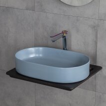 Tezgah Üstü Lavabo Mat Mavi E-W1202MM - 3