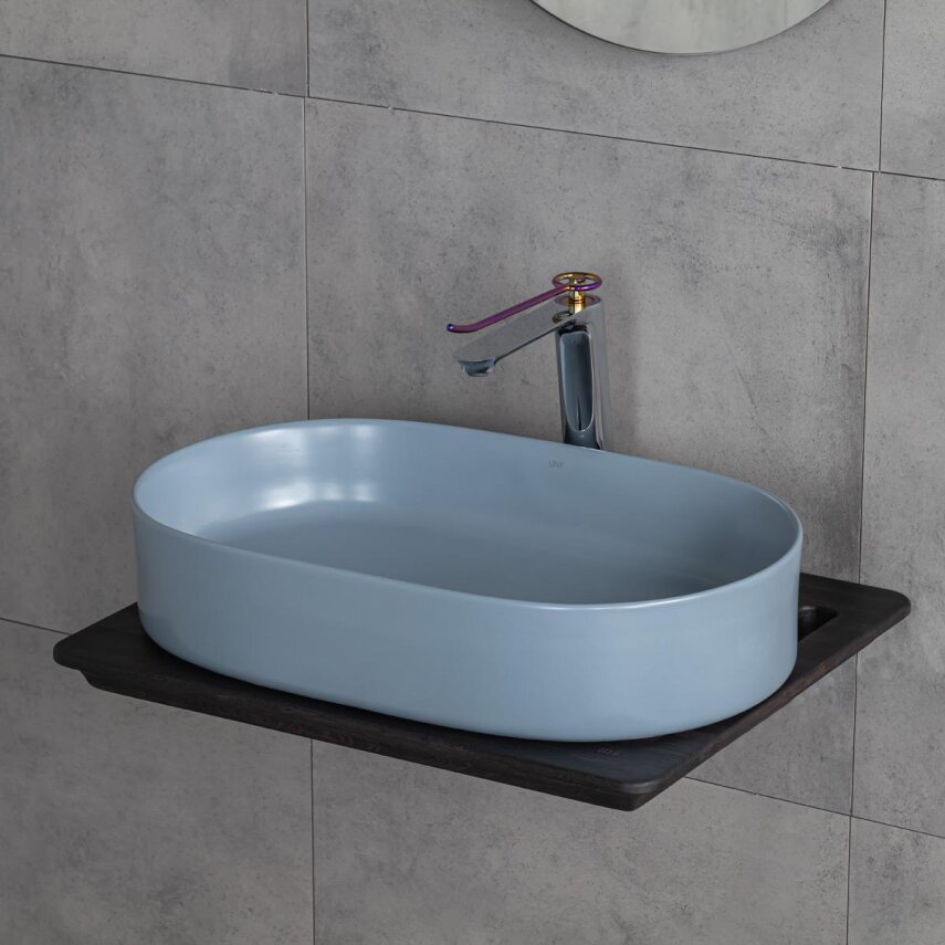 Tezgah Üstü Lavabo Mat Mavi E-W1202MM - 3