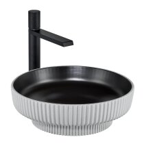 Tezgah Üstü Lavabo Mat Siyah & Beyaz E-W1501MSB 