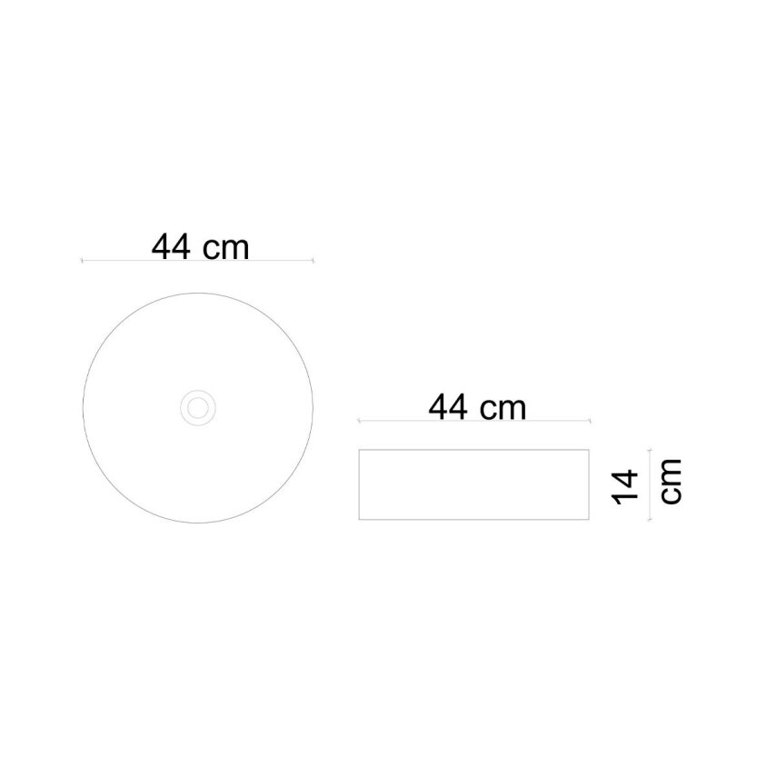 Tezgah Üstü Lavabo Mat Siyah E-W1201MS  - 2