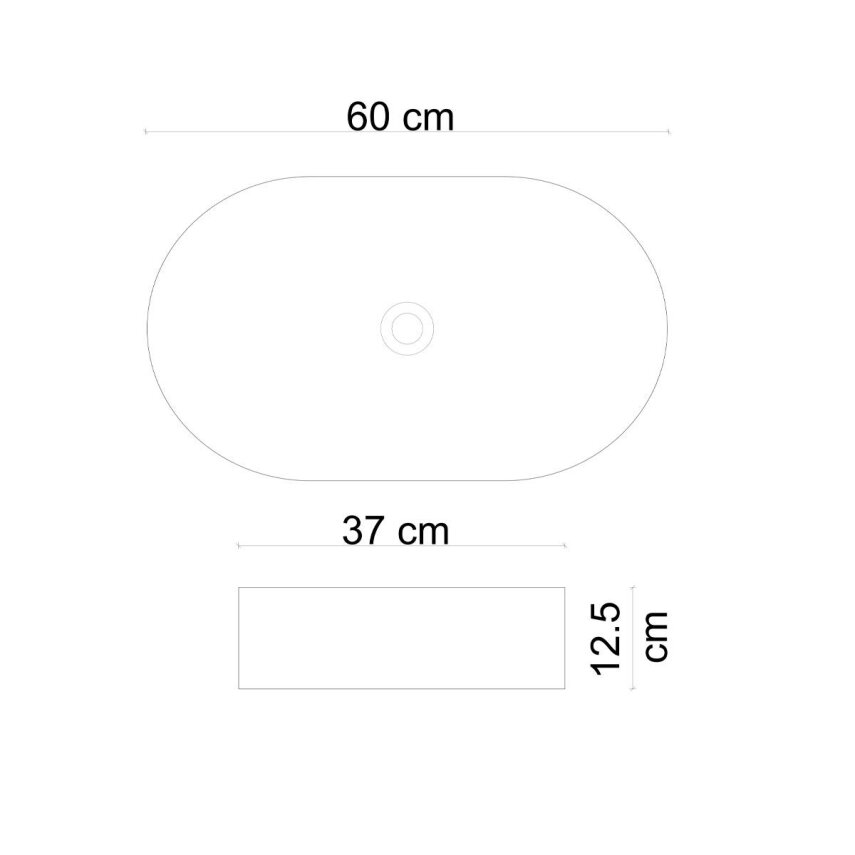 Tezgah Üstü Lavabo Mat Siyah E-W1202MS - 2