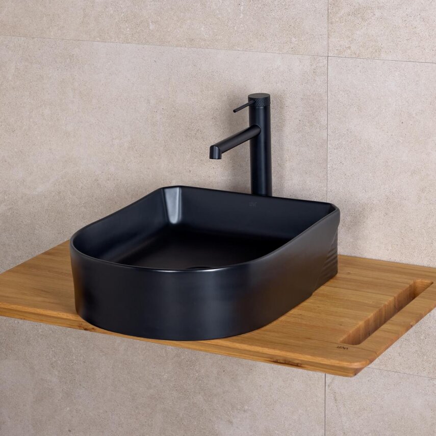 Tezgah Üstü Lavabo Mat Siyah EH-5110MS - 2