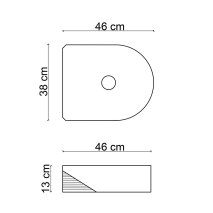 Tezgah Üstü Lavabo Mat Siyah EH-5110MS - 4