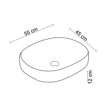 Tezgah Üstü Lavabo Mat Siyah EY-4712MS  - 2