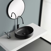 Tezgah Üstü Lavabo Mat Siyah EY-4713MS  - 3