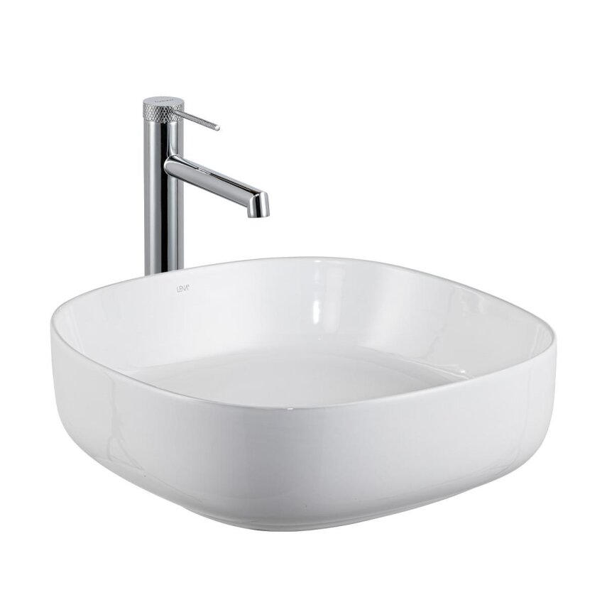 Tezgah Üstü Lavabo Parlak Beyaz E-W1203  - 1