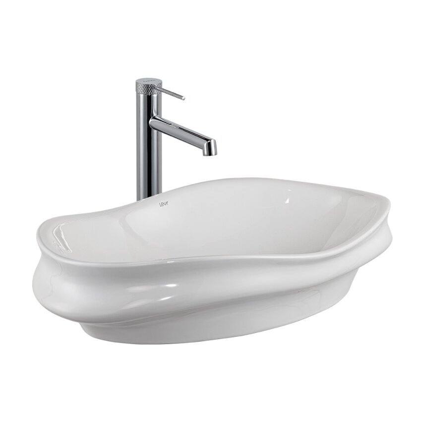  Tezgah Üstü Lavabo Parlak Beyaz E-W3000 - 1