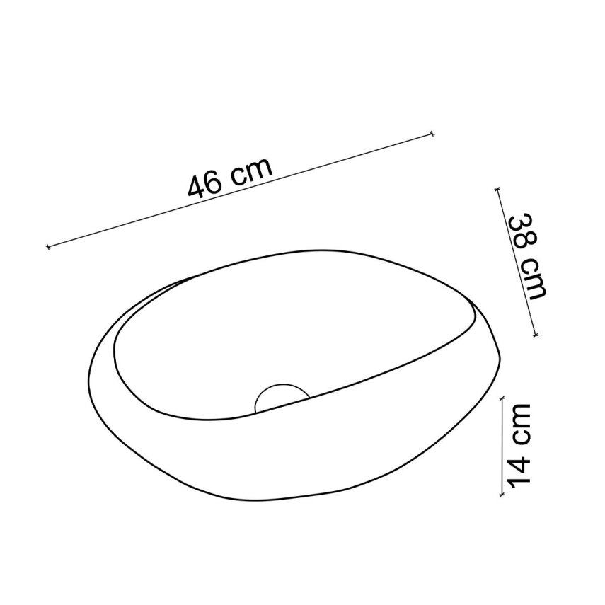 Tezgah Üstü Lavabo Parlak Siyah EY-4710S  - 2