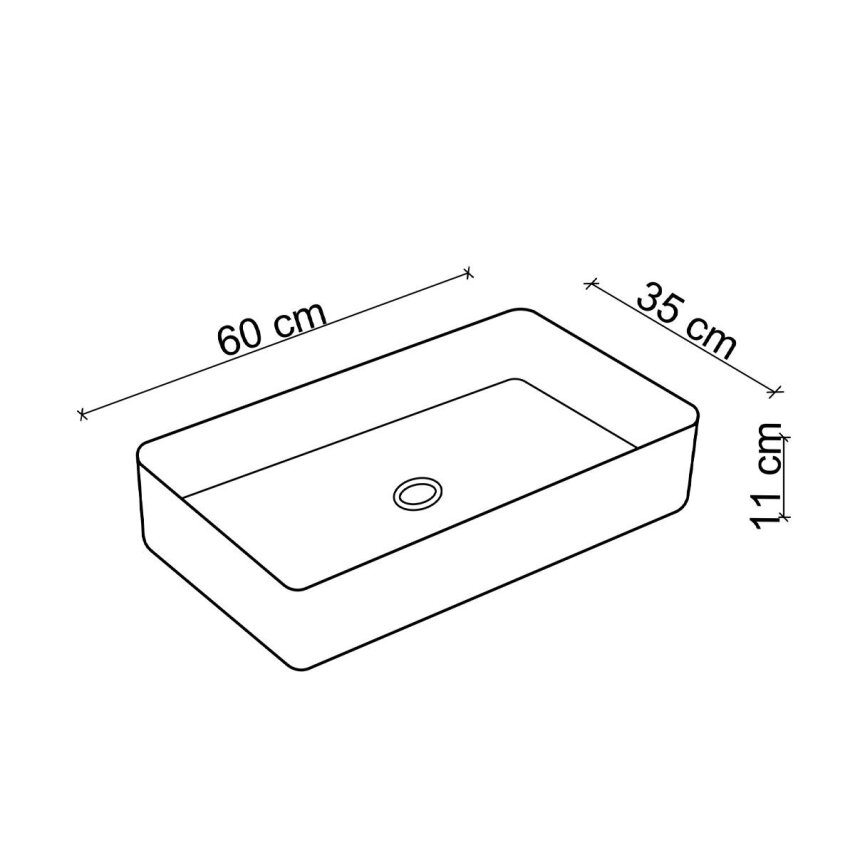  Tezgah Üstü Lavabo Siyah & Altın EY-7034S - 3