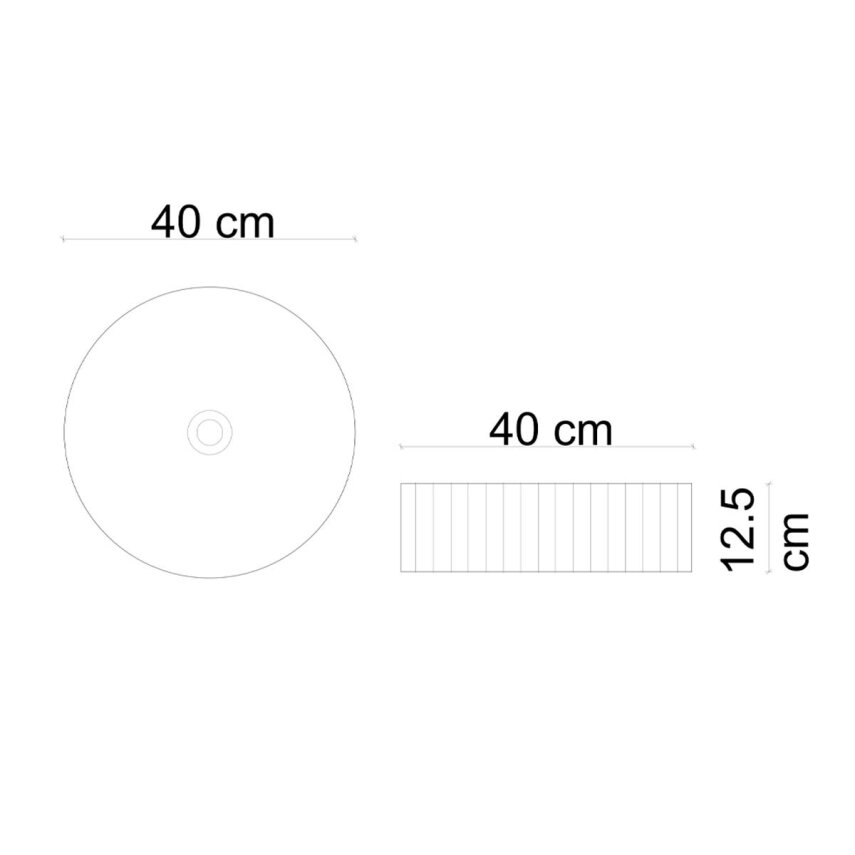 Tezgah Üstü Mat Beyaz Lavabo E-W1001MB  - 2