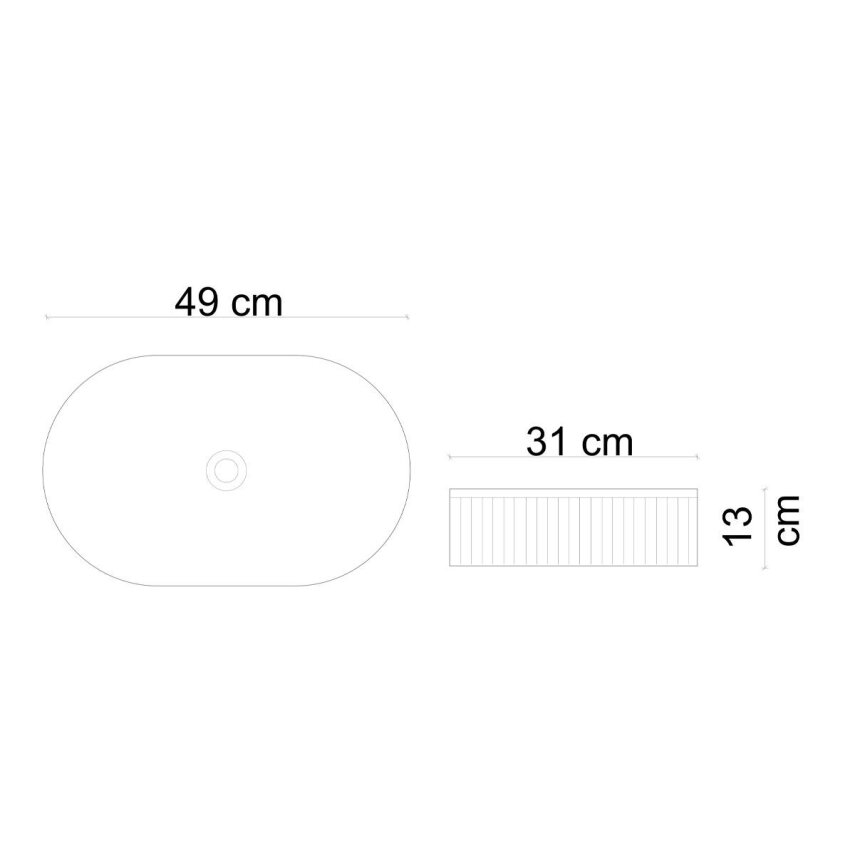 Tezgah Üstü Mat Beyaz Lavabo E-W1002MB  - 2