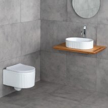 Tezgah Üstü Mat Beyaz Lavabo E-W1002MB  - 4