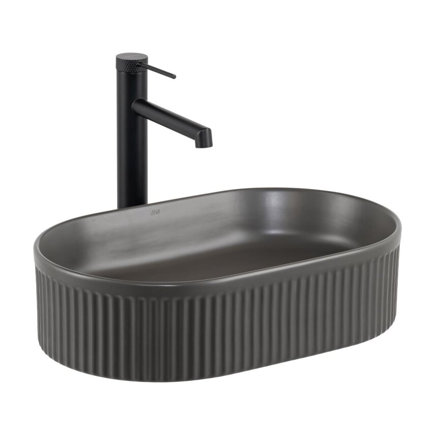 Tezgah Üstü Mat Füme Lavabo E-W1002MF - 1