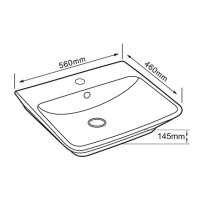 Tezgah Üstü Porselen Lavabo E-3038  - 2