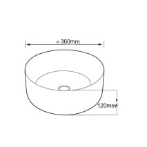 Tezgah Üstü Porselen Lavabo E-4040  - 2