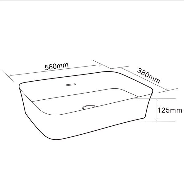Tezgah Üstü Porselen Lavabo E-4160  - 2