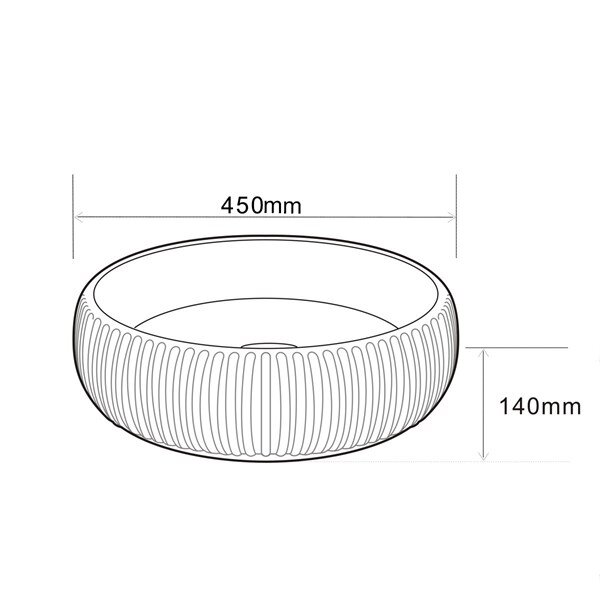 Tezgah Üstü Porselen Lavabo E-4161C  - 2