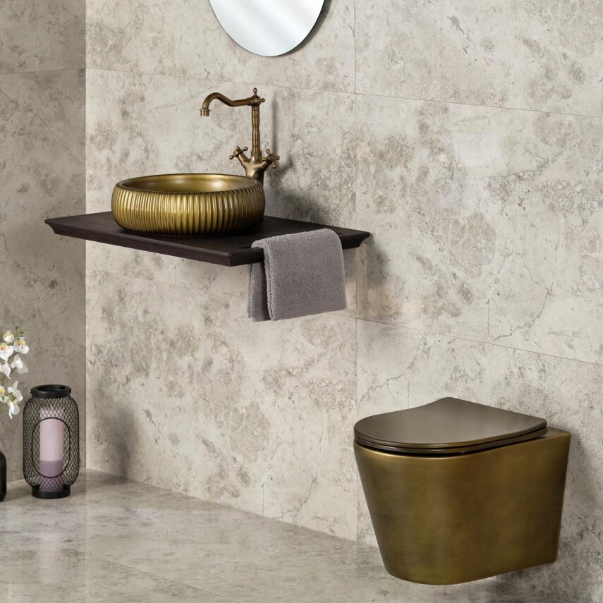 Tezgah Üstü Porselen Lavabo E-4161C  - 3