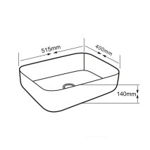  Tezgah Üstü Porselen Lavabo E-4619A - 2