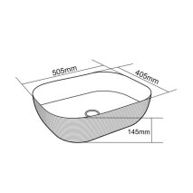 Tezgah Üstü Porselen Lavabo E-5003A  - 2