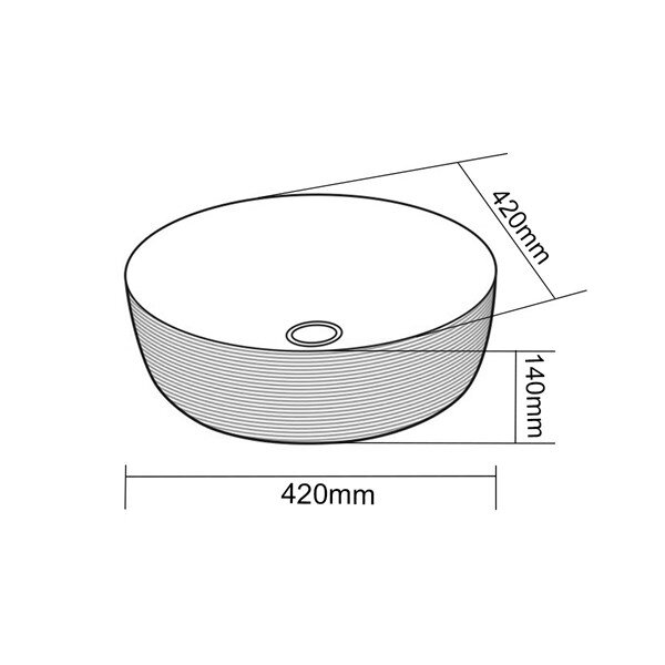 Tezgah Üstü Porselen Lavabo E-5004A  - 2