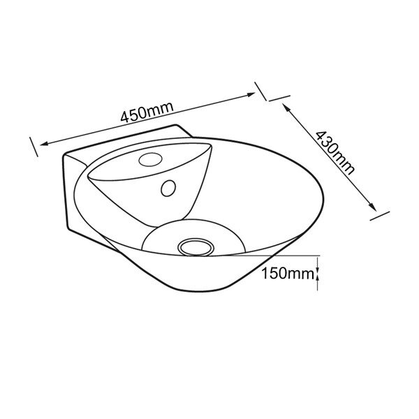 Tezgah Üstü Porselen Lavabo E-5036  - 2