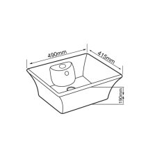 Tezgah Üstü Porselen Lavabo E-5049  - 2