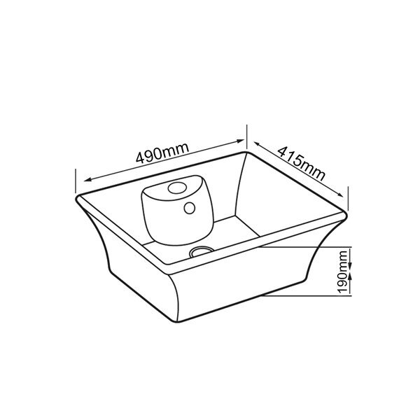 Tezgah Üstü Porselen Lavabo E-5049  - 2