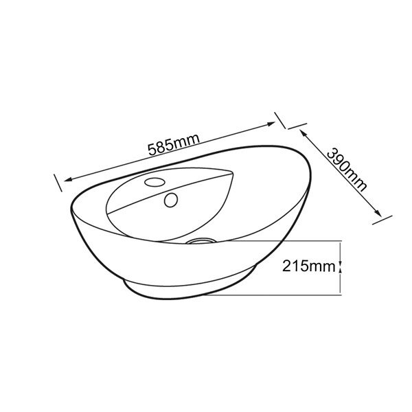  Tezgah Üstü Porselen Lavabo E-5080 - 2