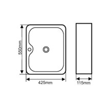 Tezgah Üstü Porselen Lavabo E-5174  - 2