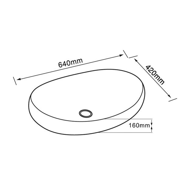 Tezgah Üstü Porselen Lavabo E-5257  - 2