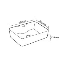 Tezgah Üstü Porselen Lavabo E-5405  - 2