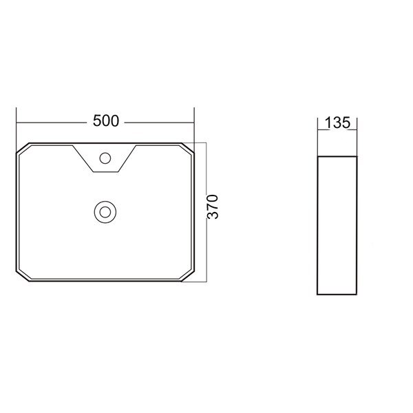 Tezgah Üstü Porselen Lavabo E-5406  - 2