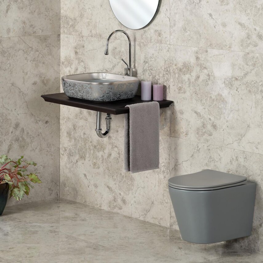 Tezgah Üstü Porselen Lavabo EH-4290MGG  - 3